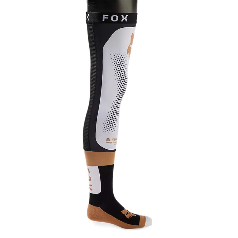 Calcetines Moto largos Flexair Knee Brace Negro/Blanco Fox