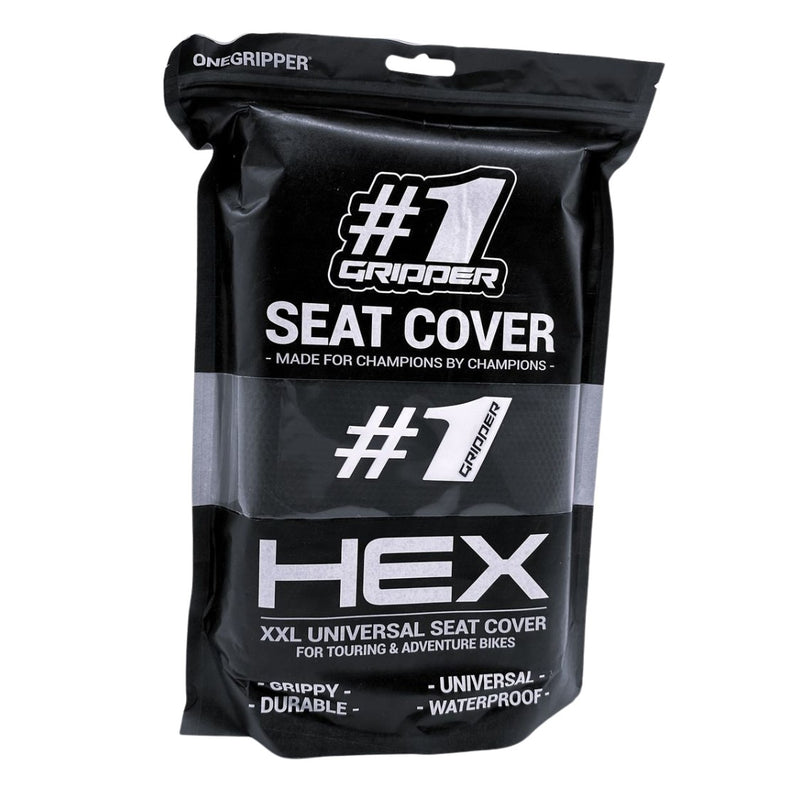 Funda de Asiento Moto Turismo y Aventura - HEX (XXL) Onegripper / Negro