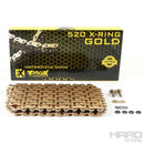 Cadena Moto 520 X120 GOLD COLOR DORADA CON " X-RING" GOLD  / Pro-X 07.RC520120XCG