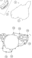 Empaquetadura de tapa de embrague codigo Oem 55430025100 marca Tusk