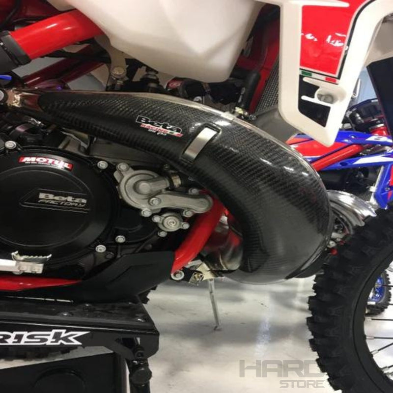 Protector de pipa de carbono BETA 250 - 300cc RR / RX  MAX COBERTURA / 2019-2026