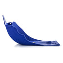 Cubre cárter Acerbis azul vista lateral derecha con aleta protectora de bieletas Yamaha YZ-F