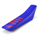 Funda de asiento Onegripper Ribbed azul-rojo para moto enduro y motocross Sherco, Yamaha y Beta