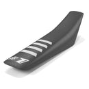 Funda de asiento Onegripper Ribbed gris oscuro-blanco para moto enduro y motocross KTM y Sherco