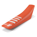 Funda de asiento Onegripper Ribbed naranja-blanco para moto enduro y motocross KTM