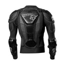 Jofa Fox Titan Sport Jacket negra vista trasera, protector de espalda completo removible y coderas