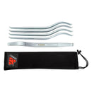 Kit 5 desmontadores de neumático moto curvos 38 cm Tusk con bolsa