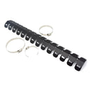 Protector pipa escape 2 tiempos armadillo WRP negro con abrazaderas